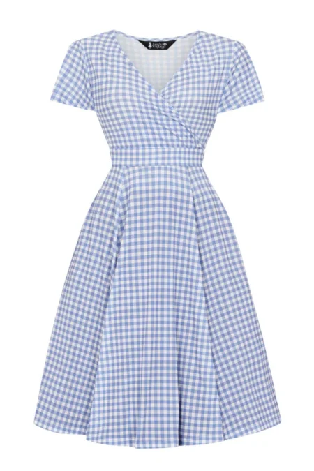 Lyra Mini Dress - Blue Gingham